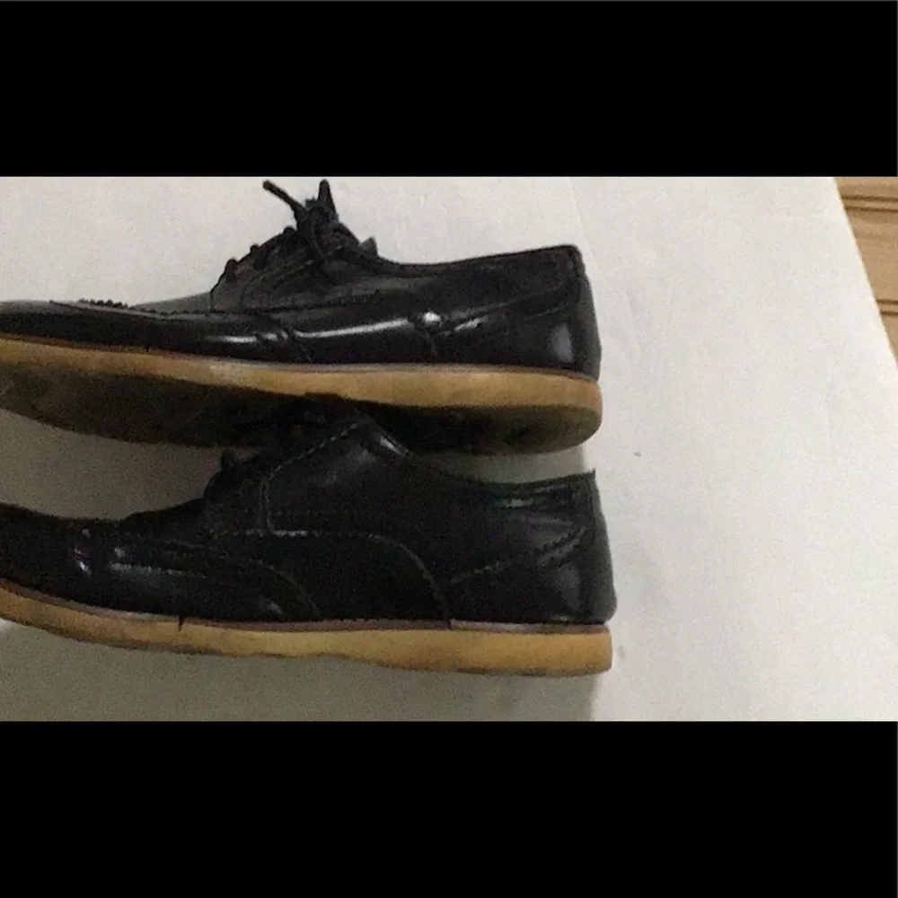 Amali Black Wingtip Dress‎ Brogue Tie Shoes 8 1/2